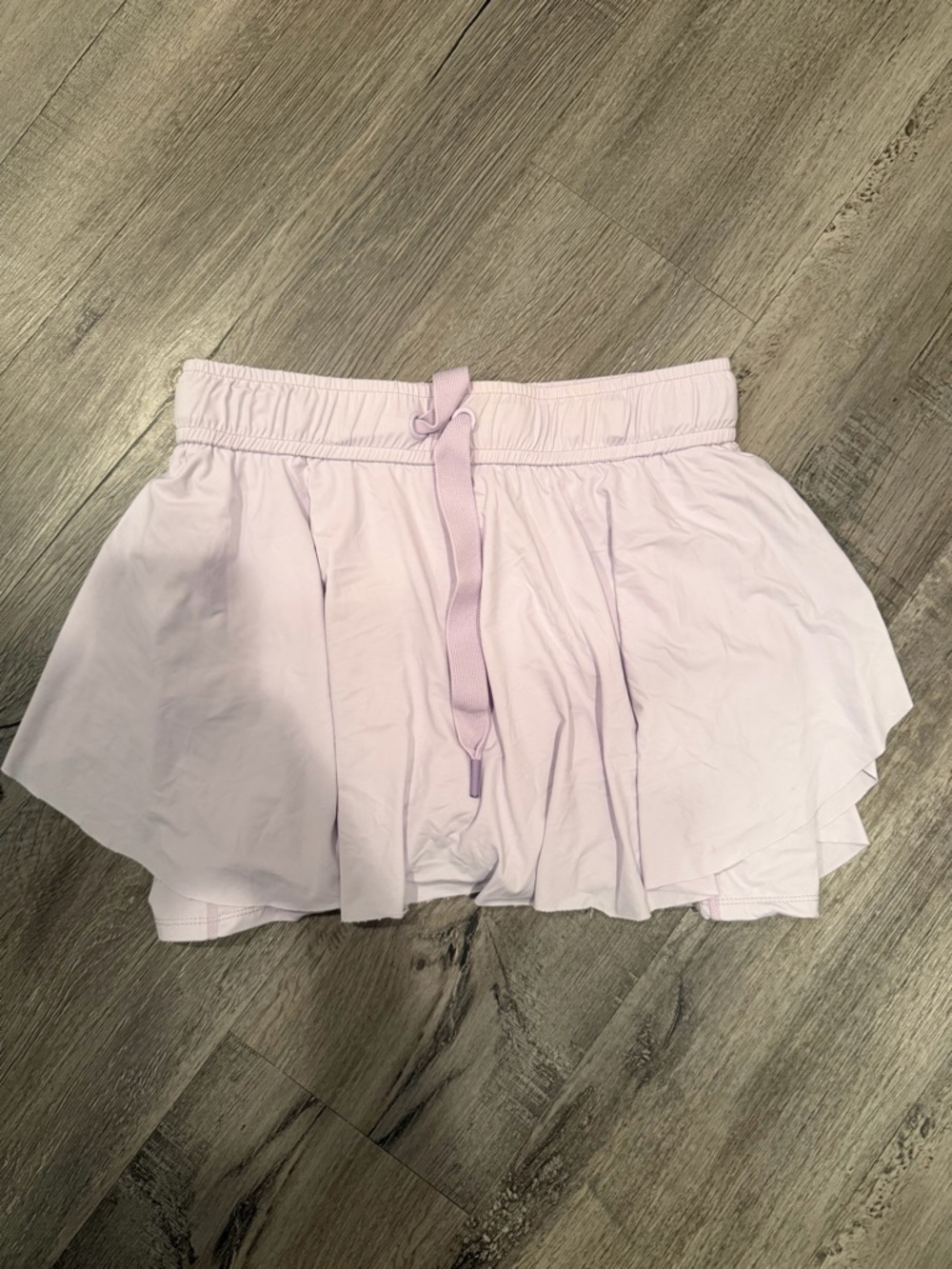 Light Lavender Mini Skirt with Drawstring Waist